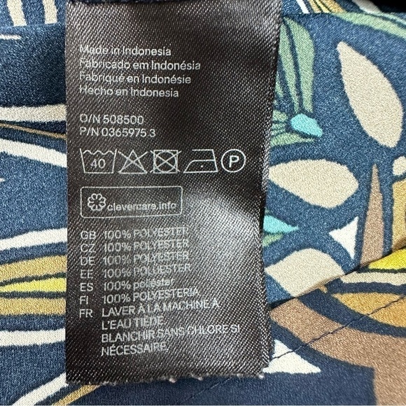 H&M Top Sz 6 Floral Print Long Sleeve Button Down - Picture 8 of 12